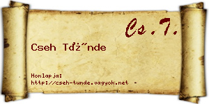 Cseh Tünde névjegykártya