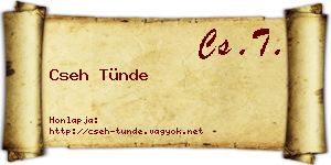 Cseh Tünde névjegykártya
