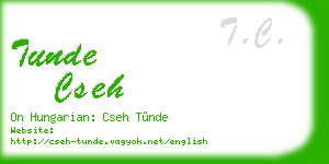 tunde cseh business card
