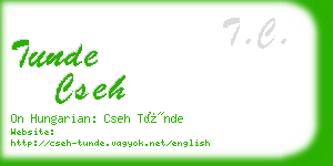 tunde cseh business card
